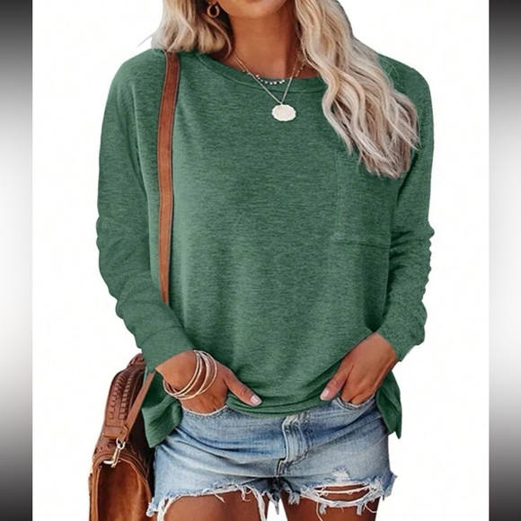 Tops - Plus size long sleeve comfy casual top